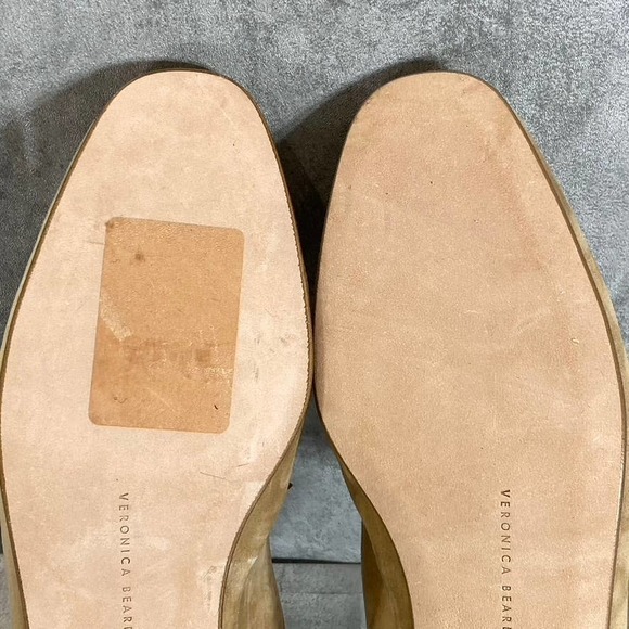 Veronica Beard Women's Tan Leather Round-Toe Woven Anica Loafers SZ 8 - Picture 10 of 12